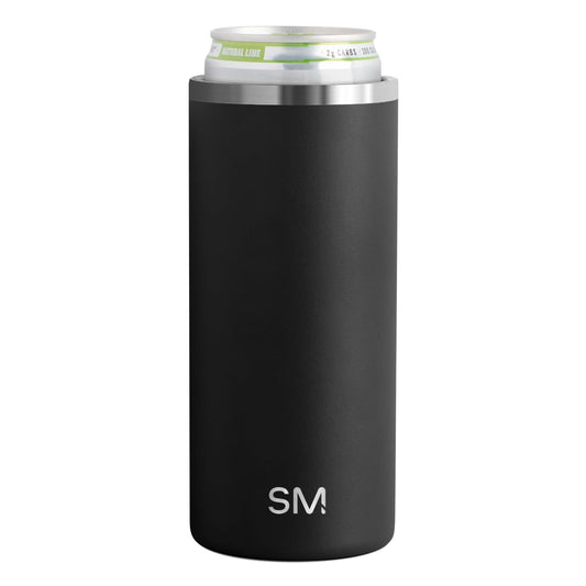 Simple Modern Enfriador de Lata Delgada para Cerveza y Hard Seltzer | Sujetador de Funda para Bebidas Aislado al Vacío | Ranger Colección| 355ml Slim | Midnight Black
