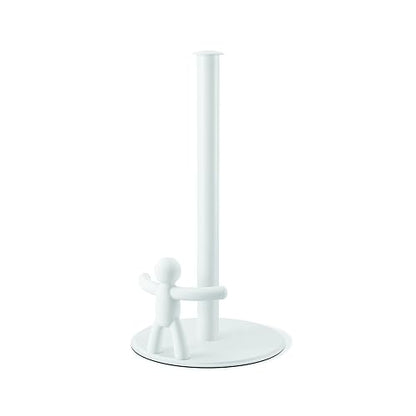 Umbra Buddy - Toallero de Papel, Color Blanco | Se adapta a rollos de toallas de papel estándar, encimera de cocina, baño, uso de oficina
