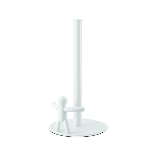 Umbra Buddy - Toallero de Papel, Color Blanco | Se adapta a rollos de toallas de papel estándar, encimera de cocina, baño, uso de oficina