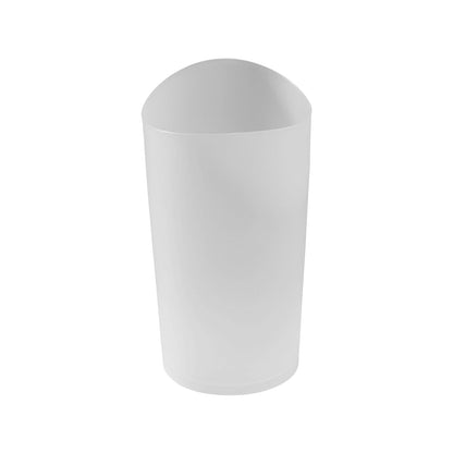 Rubbermaid Spaworks – Cesto Curvo de Perfil Delgado para Espacios Reducidos, Bote sin Tapa para Baño, Recámara y Oficina en Casa, Capacidad de hasta 9 L, Transparente FG290200CLR
