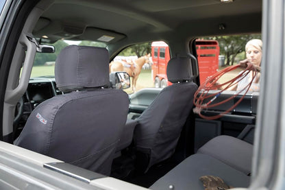 Covercraft Carhartt SeatSaver - Fundas de Asiento Personalizadas | Se Adapta a Ford F-150 2015-2018 (excluye Raptor) | Asientos de cubeta de Primera Fila, Grava de Tela de Pato