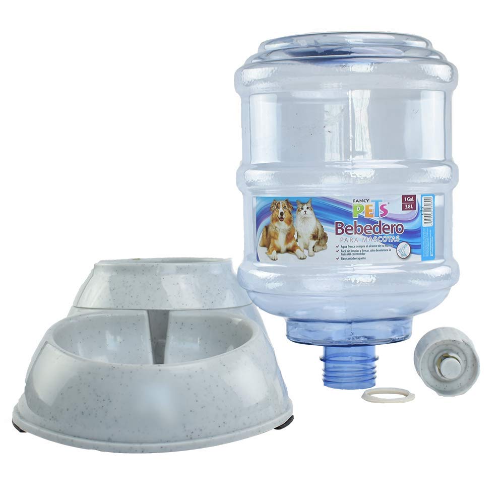 Fancy Pets Hagen Bebedero Automático Grande 3.8 L (1GAL) para Perros | Sistema por Gravedad | Base Antiderrapante | Agua Fresca y Limpia