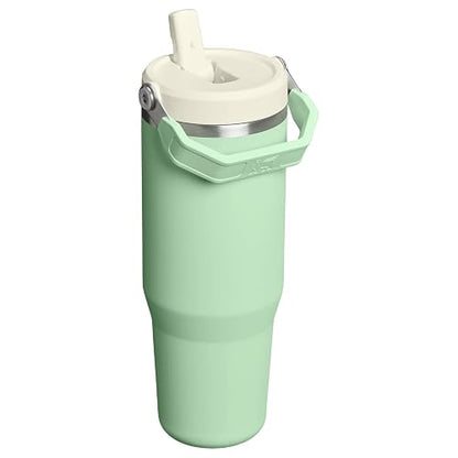 Stanley IceFlow FlipStraw Termo 887ml | Pistacho, acero inoxidable reciclado, aislamiento al vacío, mantiene bebidas frías 12H