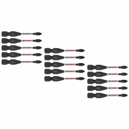 Bosch Driven Puntas Torx #25 Resistentes a Impacto - 5 cm - PH2 - Paquete de 15 unidades - 15 piezas