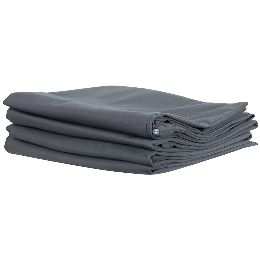 ForPro Professional Collection - Protectores de Almohada Impermeables de Alta Calidad, tamaño estándar con Cierre, Color Gris frío, 4 Unidades