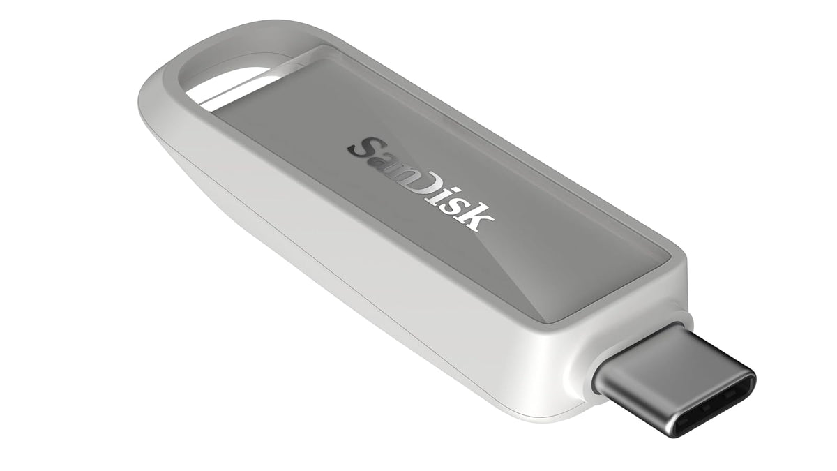 SanDisk - Unidad de teléfono de 256 GB con USB Tipo C - para Smartphones, tabletas y Computadoras - hasta 150 MB/s, USB 3.2 Gen 1 - Blanco ártico - SDIXS0N-256G-GN6NE