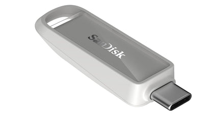 SanDisk - Unidad de teléfono de 256 GB con USB Tipo C - para Smartphones, tabletas y Computadoras - hasta 150 MB/s, USB 3.2 Gen 1 - Blanco ártico - SDIXS0N-256G-GN6NE