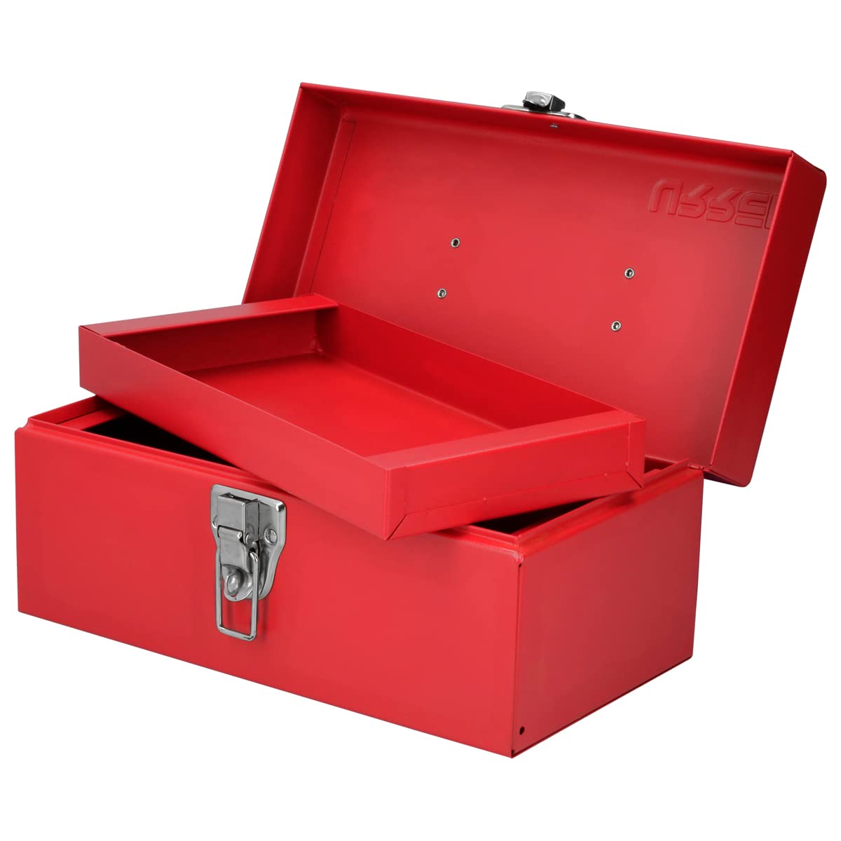 Urrea Caja Portaherramientas Metálica, Varios Tamaños y Colores - 11" x 6" x 5" - Rojo