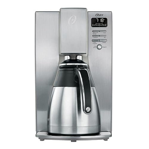 Oster Cafetera Gourmet Collection con jarra térmica | Jarrá Térmica, Sistema de Colado, Apagado automático, panel digital, mantiene el café caliente