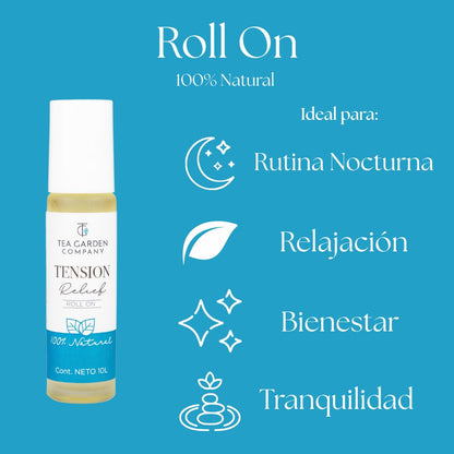 Tea Garden Company Roll On Aromático de Lavanda y Menta – Aroma Floral y Herbal – Ideal para Rutina Nocturna y Momentos de Relajación – 10 ml