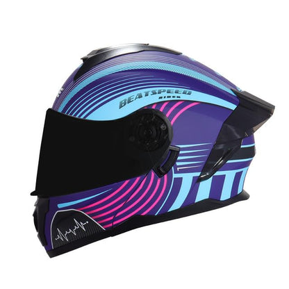 Casco Edge Boston Integral para Motocicleta con Doble Visor - CH - PURPURA
