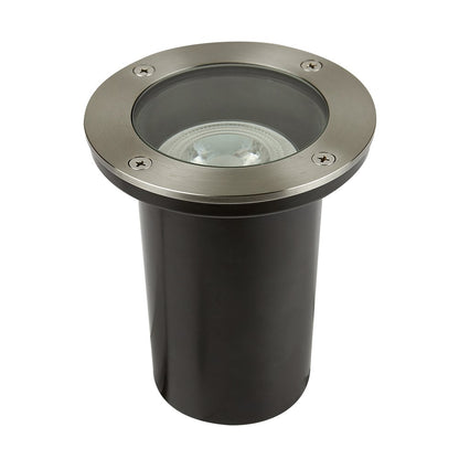 Tecnolite - Lámpara de Piso Exterior para Jardín o Patio Constanza, Emportable con Base E27, Estructura Resistente a la Interperie y la Corrosión, No Incluye Foco Color Satinado