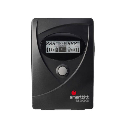 Smartbitt - No-Break Interactivo, Regulador y Supresor de Picos - UPS Ideal para apagones y Cortes de energía - Batería de Respaldo - Negro (900 Va, Hogar y Oficina)