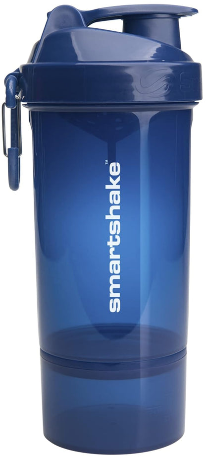 SmartShake Original2GO ONE Botella Mezcladora de Proteínas 800 ml - Azul Marino