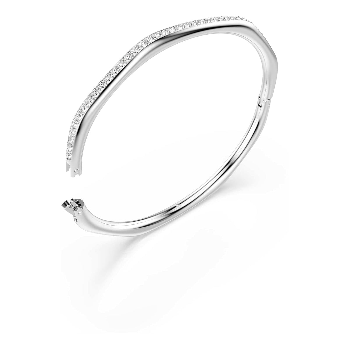 Swarovski Brazalete Dextera, Forma octagonal, Talla redonda, Blanco, Baño de rodio