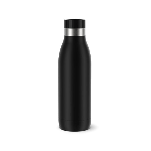 Termo de Acero Inoxidable 500 ml Negro Bludrop Tefal, Botella de Agua Hermética, N3110110