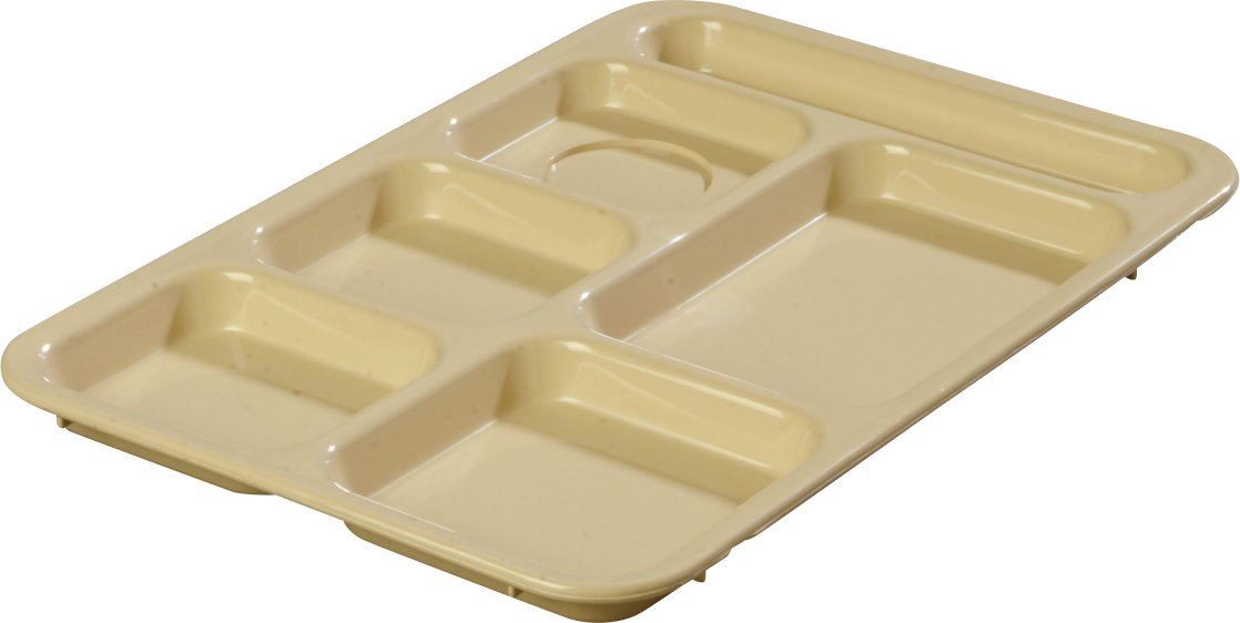 Carlisle FoodService Products Bandeja de Polipropileno con 6 Compartimentos, 10 x 14 Pulgadas - Bronceado