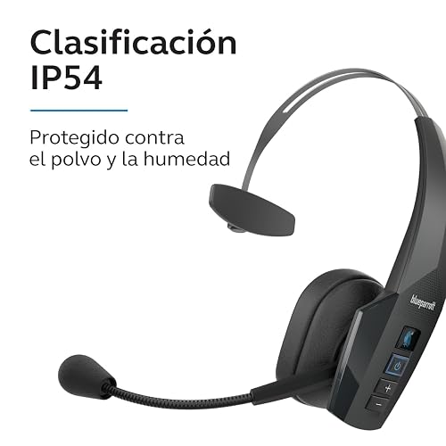 BlueParrott Auriculares Bluetooth B350-XT | Auriculares con cancelación de ruido del 96% para conductores de camiones; ligeros, cómodos, IP54, 24 h de autonomía