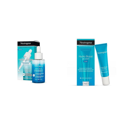 Neutrogena Hydro Boost Sérum Hidratante Facial con Ácido Hialurónico, 30 ml - Serum + Gel para Ojos