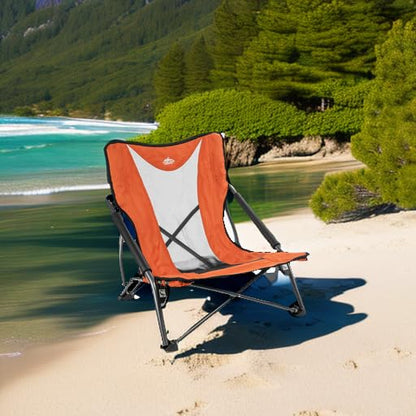 Cascade Mountain Tech Silla para exterior, ligera, compacta y duradera, Perfil Bajo