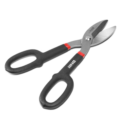 DNA Motoring Tijeras de Hojalatero Corte Recto Acero Carbono 10 Pulgadas Negro/Rojo