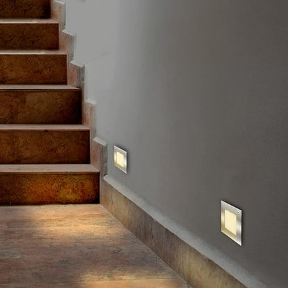 Tecnolite - Lámpara de exterior LED para empotrar, 0.6 W, Luz suave cálida