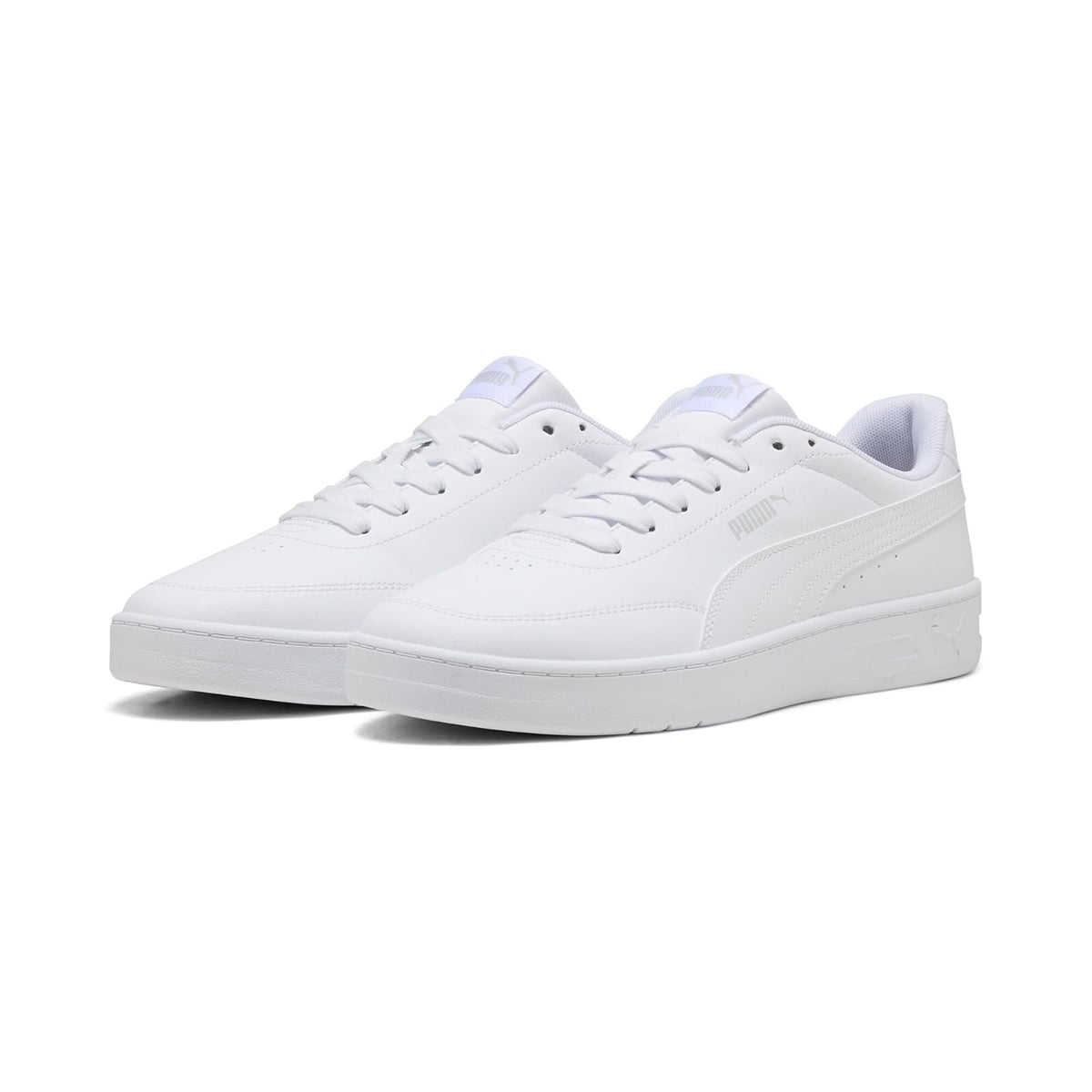 PUMA Court Classic Clean Tenis Unisex - 28.5 cm - Puma White Cool Light Gray