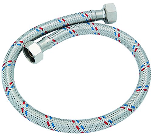 DICA KITLV Kit de instalación para lavabo que incluye céspol, conector para céspol, cinta selladora, llaves angulares y magueras para lavabo, 3 años de garantía en defectos de fabricación