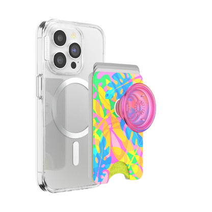 PopSockets - portafolios para teléfono con Agarre expandible y Anillo Adaptador para MagSafe, Soporte para Tarjetas de teléfono, Compatible con Carga inalámbrica, portafolios Compatible con MagSafe