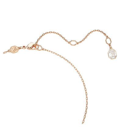 Swarovski Colgante Dextera, Talla redonda, Blanco, Baño tono oro rosa