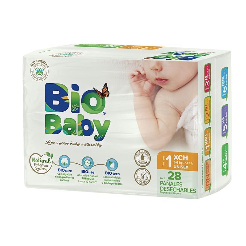 Bio Baby Pañal Talla 1 Pequeño 168 pañales