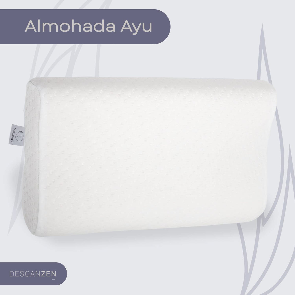 DescanZen | Almohada Ayu Ergonómica Suave - Memory Foam - Hipoalergénica y Antibacterial - Confort y Comodidad - Ortopédica