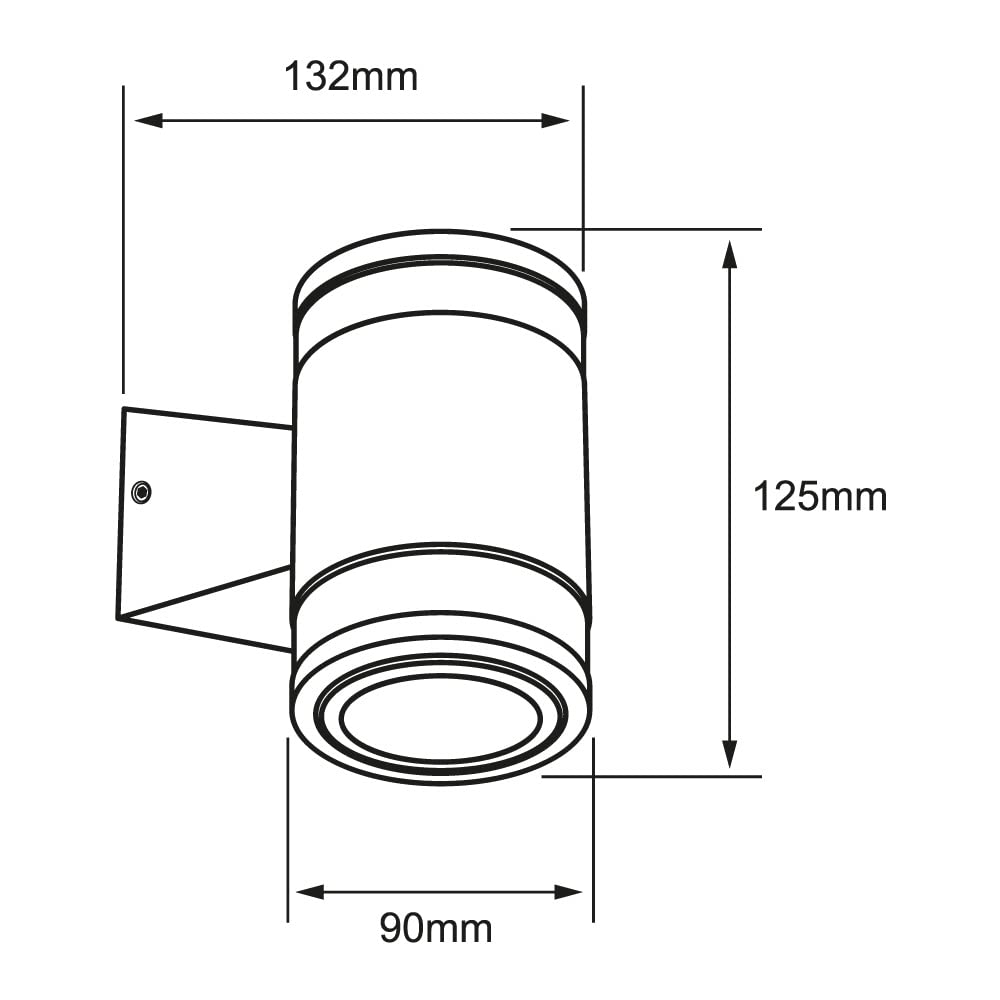 Tecnolite Lámpara de Pared Arbotante LED Exterior 6 W, Luz Suave Cálida, IP54, IK06, No atenuable, LED integrado