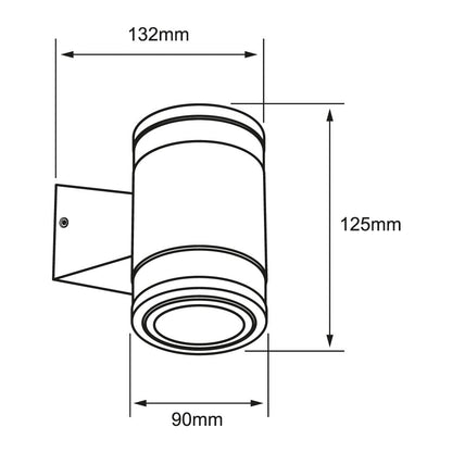 Tecnolite Lámpara de Pared Arbotante LED Exterior 6 W, Luz Suave Cálida, IP54, IK06, No atenuable, LED integrado