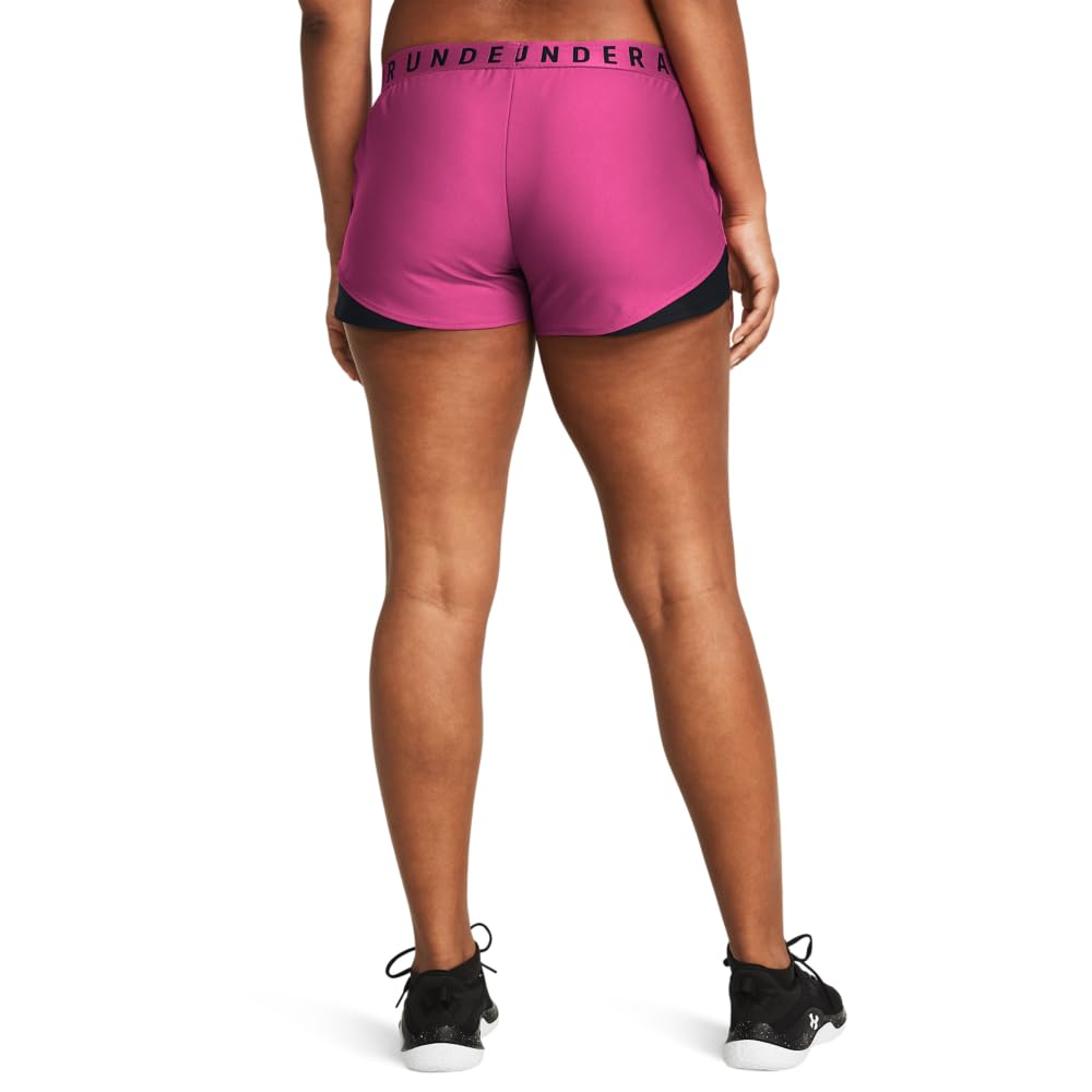 Under Armour 1344552 Shorts de Entrenamiento Play Up 3.0 para Mujer, Talla M, Color Rosa
