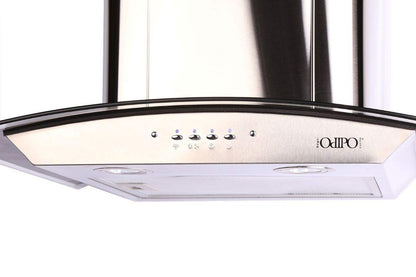 ODIPO Campana Marex 60cms Cristal Curvo Tipo Pared Control Electrico