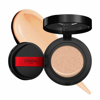 L'Oréal Paris Infallible 24H Fresh Wear Base de Maquillaje en Cushion, Alta Cobertura con Acabado Mate, 24H Larga Duración y Control de Brillo, Tono 120