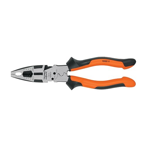 Truper Expert PMU-8EX, Pinza multiuso 8" electricista mango comfort grip
