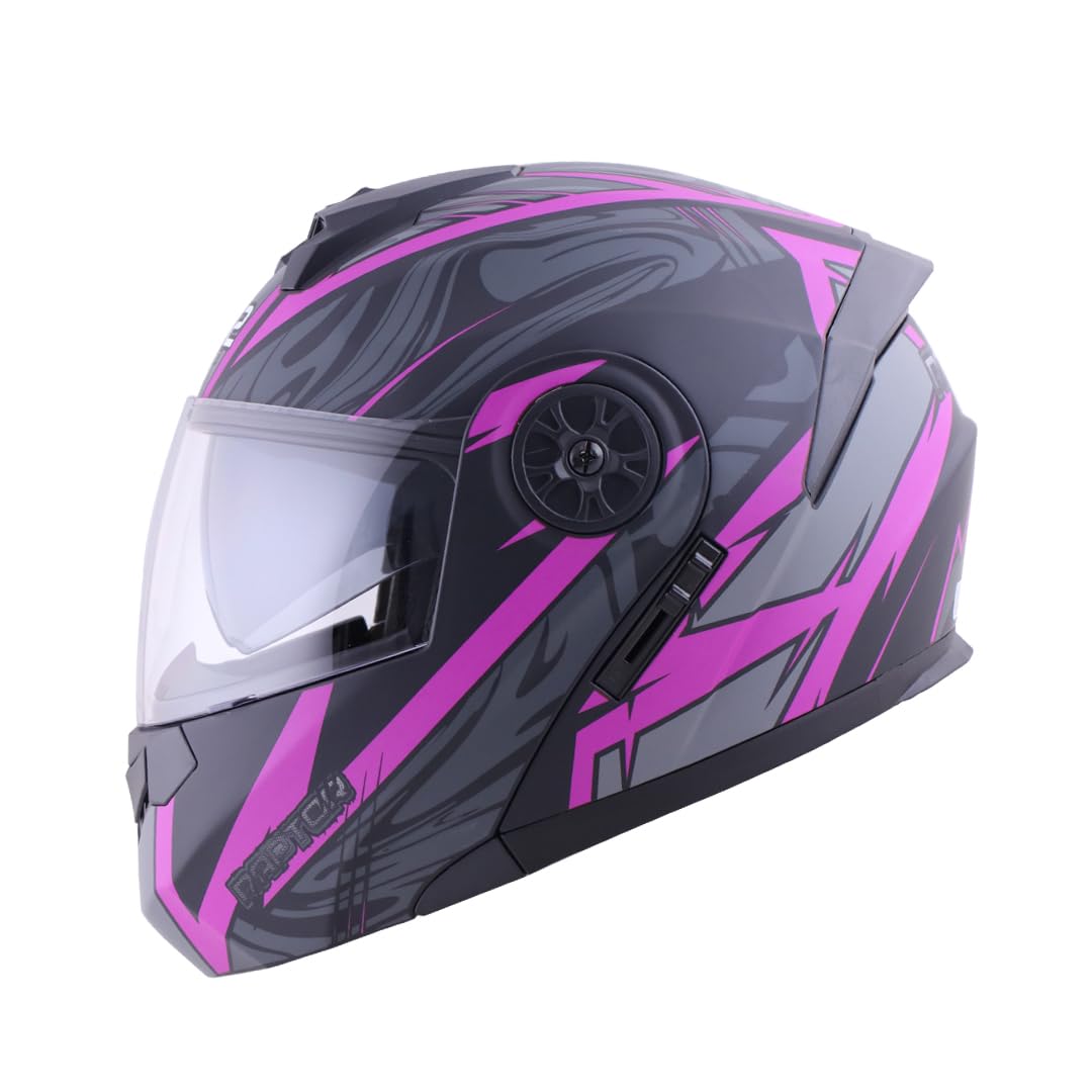 Casco Edge Boston Integral para Motocicleta con Doble Visor - M - ROSA