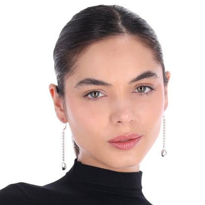 Nine West Aretes Plateado para Mujer