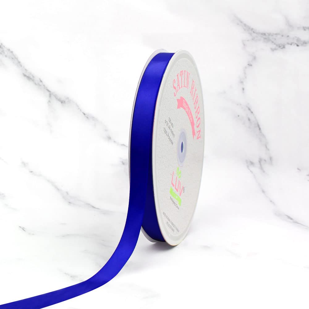 Creative Ideas Listón de Satén Liso - Azul real - 5 - 8" x 100 yd