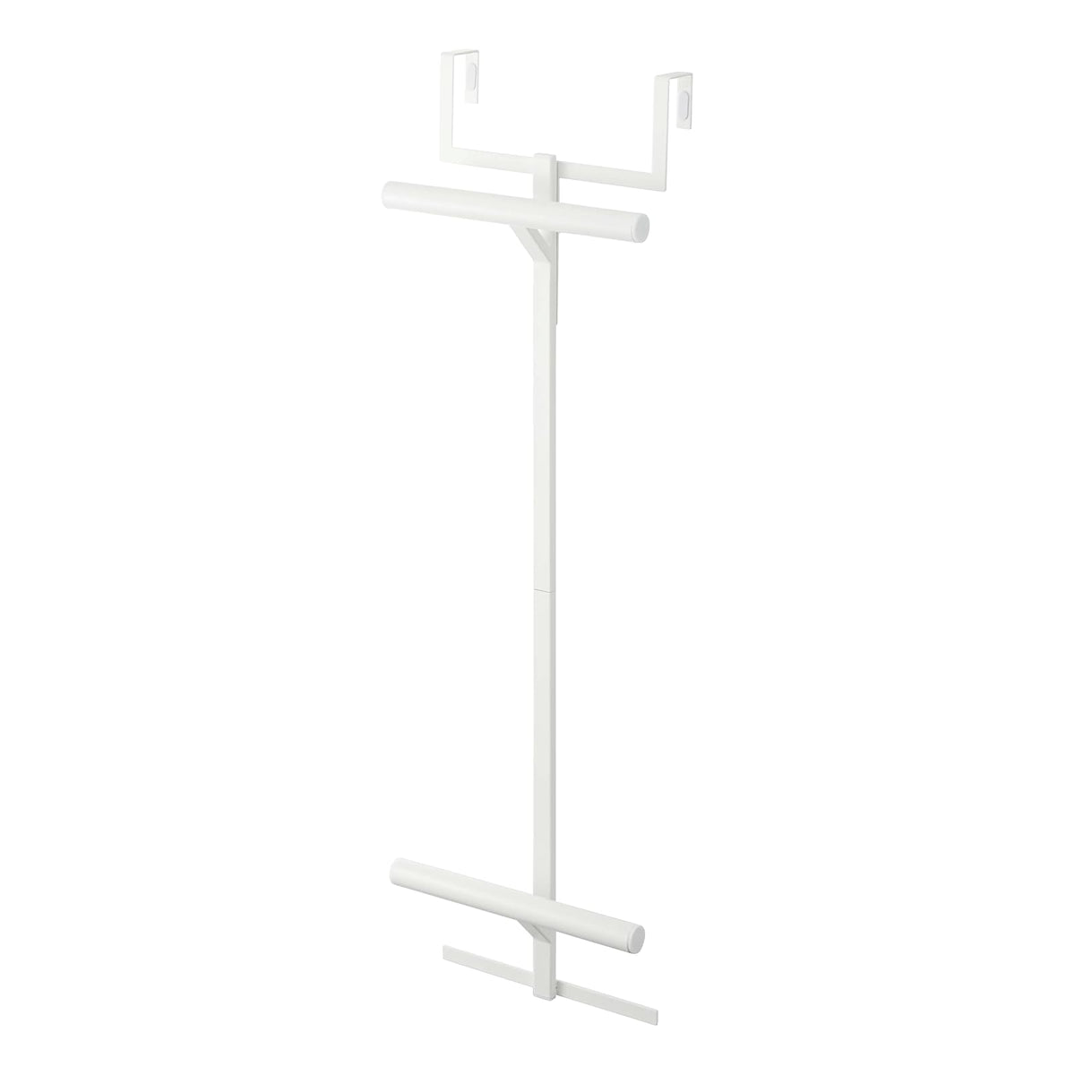 Yamazaki Home Tower - Mochila para colgar sobre la puerta para clóset o recámara, estante de almacenamiento de metal de dos niveles, fácil instalación, acero