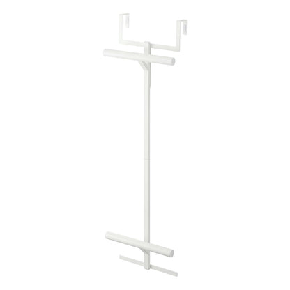 Yamazaki Home Tower - Mochila para colgar sobre la puerta para clóset o recámara, estante de almacenamiento de metal de dos niveles, fácil instalación, acero