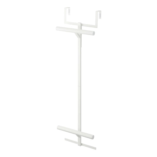 Yamazaki Home Tower - Mochila para colgar sobre la puerta para clóset o recámara, estante de almacenamiento de metal de dos niveles, fácil instalación, acero