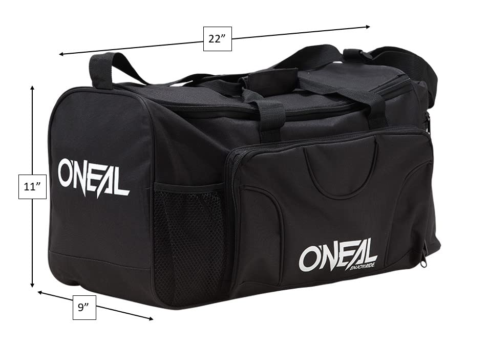 O'Neal | Accessories | Motocross Enduro Motorrad | Langlebiges 600D Polyester, gepolsterter Schultergurt, Hochbelastbare Reißverschlüsse TX 2000 Gear Bag | Schwarz | Größe 56 x 23 x 28 cm