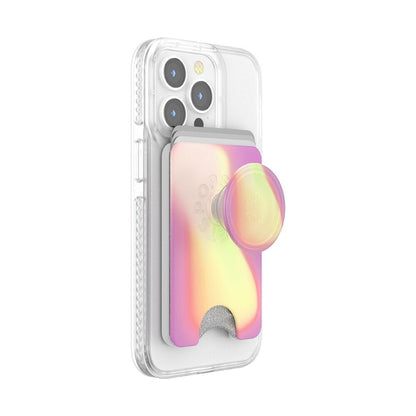 PopSockets - portafolios para teléfono con agarre expandible y anillo adaptador para MagSafe, soporte para tarjetas de teléfono, compatible con carga inalámbrica, portafolios compatible con MagSafe