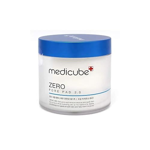 MEDICUBE Zero Pore Pad 2.0, 70 Pads Tonificantes de Doble Textura con AHA y BHA, Exfoliación Suave, Control de Sebo y Cuidado de Poros, 155 g