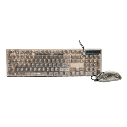 Perfect Choice Kit Mouse y Teclado Gamer Alámbrico iluminación RGB V-930723 Helumo VORTRED