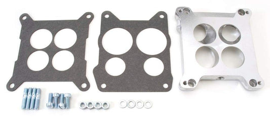 Edelbrock Adaptador de Carburador Cuadrado a Orificio 2696, 4 Agujeros