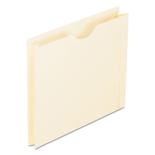 Pendaflex Chaquetas de archivo, tamaño carta, Manila, expansión de 2 pulgadas, pestañas de corte recto reforzadas con corte para pulgar, 50 por caja (22200EE)